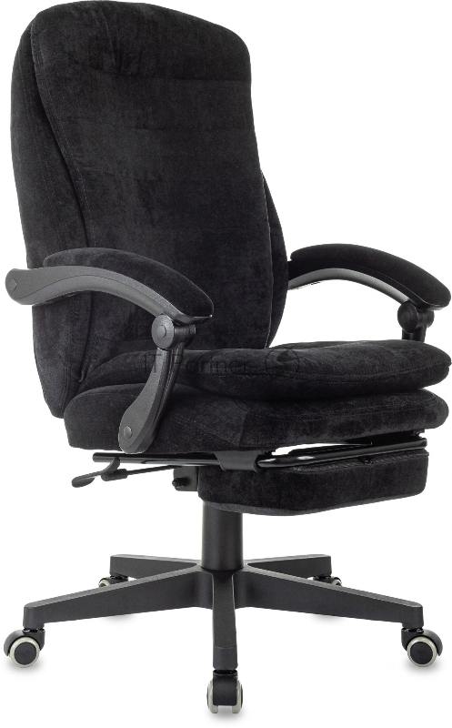 Кресло руководителя Бюрократ T-9950MSG-F Fabric черный Light-20, крестов. пластик, подст. для ног
