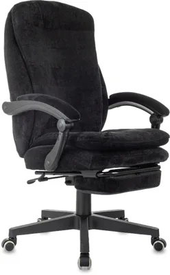 Кресло руководителя Бюрократ T-9950MSG-F Fabric черный Light-20, крестов. пластик, подст. для ног