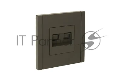 Розетка компьютерная 2-ая RJ45 кат.6 IEK FORTE&PIANO FP334 серый