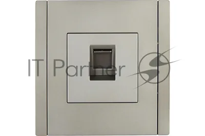 Розетка компьютерная RJ45 кат.5E IEK FORTE&PIANO FP532 сталь