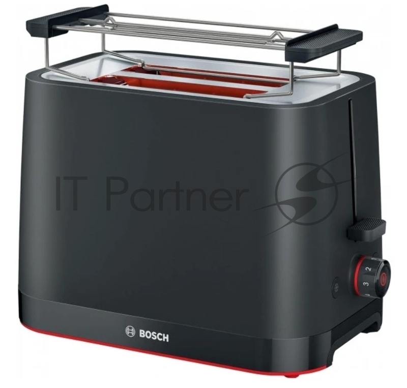 Тостер Bosch TAT3M123 чёрный, 2 слота