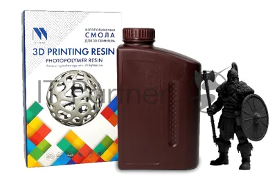 Фотополимерная смола NVPrint высокой детализации 14K Standard Resin черный для 3D печати 1 кг (бут)