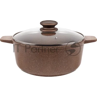 Кастрюля Maunfeld CARMEL MF24CRM01CR, 24 см, 4 л из литого алюминия со стеклянной крышкой