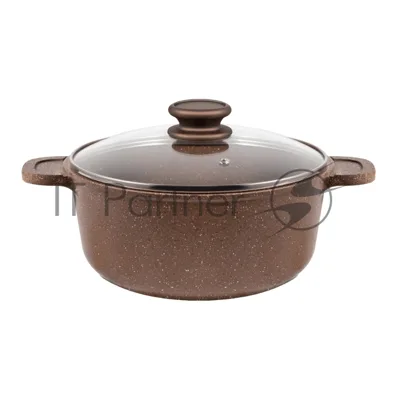 Кастрюля Maunfeld CARMEL MF22CRM01CR, 22 см, 3 л из литого алюминия со стеклянной крышкой