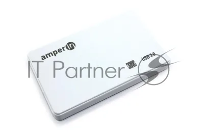 Корпус для жесткого диска Amperin AM25U3PW 2,5", USB 3.0, пластиковый, белый