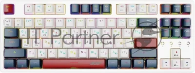 Клавиатура беспроводная Acer OKR302 (ZL.KBDEE.016), USB, Bluetooth/Радиоканал, белый