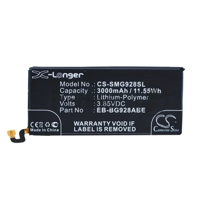 Аккумулятор CS-SMG928SL EB-BG928ABE для Samsung Galaxy S6 Edge+, 3.85V, 3000mAh, 11.55Wh