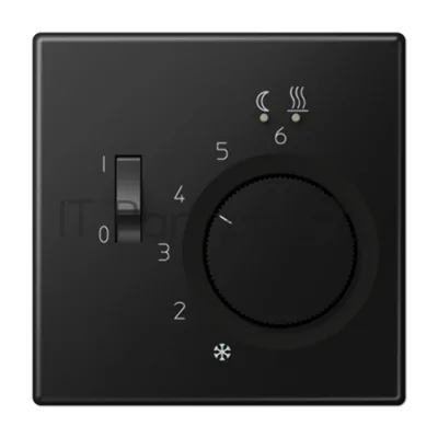 Накладка регулятора теплого пола JUNG LS990 черный матовый (мех. FTR231)