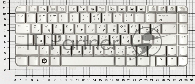 Клавиатура для ноутбука HP Pavilion DV2000, HP Compaq Presario V3000 серебристая