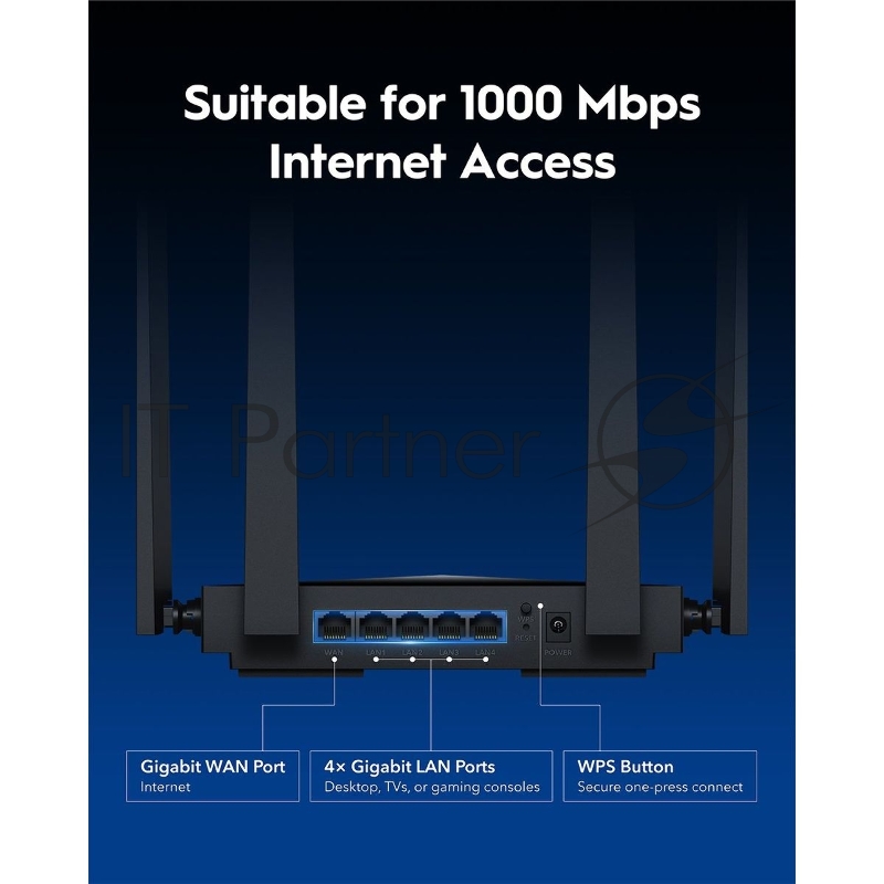 Маршрутизатор Cudy BE3600 Gigabit Dual Band Wi-Fi 7 Mesh Router, Chipset Broadcom, 802.11be/ax/ac/a/b/g/n, 2882Mbps at 5GHz + 688Mbps at 2.4GHz, 5 x 10/100/1000Mbps Ports, 4 x 5dBi fixed antennas, WiFi router/AP/Repeater/WISP Mode, PPTP/L2TP/OpenVPN/WireGuard, MLO, MU-MIMO, Guest network, WPS, DDNS, IPv6, IPTV, WOL, WPA3, TR069/TR098/TR111/TR181, Cudy APP