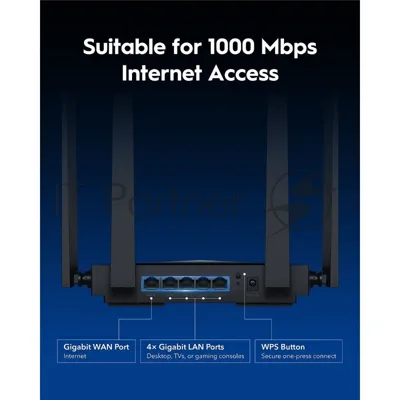 Маршрутизатор Cudy BE3600 Gigabit Dual Band Wi-Fi 7 Mesh Router, Chipset Broadcom, 802.11be/ax/ac/a/b/g/n, 2882Mbps at 5GHz + 688Mbps at 2.4GHz, 5 x 10/100/1000Mbps Ports, 4 x 5dBi fixed antennas, WiFi router/AP/Repeater/WISP Mode, PPTP/L2TP/OpenVPN/WireGuard, MLO, MU-MIMO, Guest network, WPS, DDNS, IPv6, IPTV, WOL, WPA3, TR069/TR098/TR111/TR181, Cudy APP