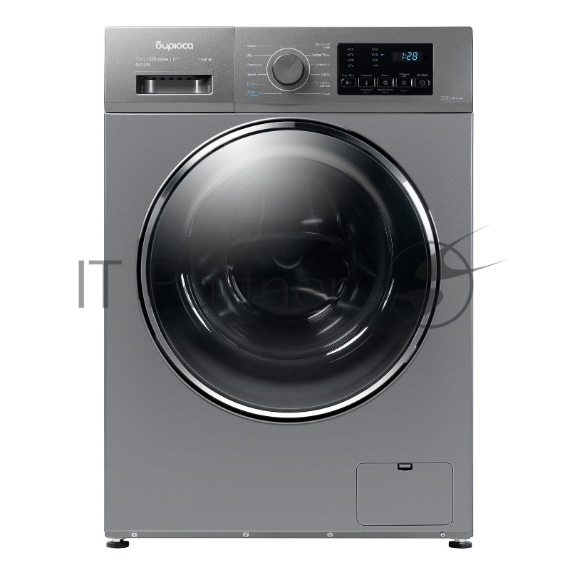 Стиральная машина Бирюса WM-SM712/08 S Хромированный металлик, загрузка фронтальная 7 кг, 1200 об/мин, класс А+++