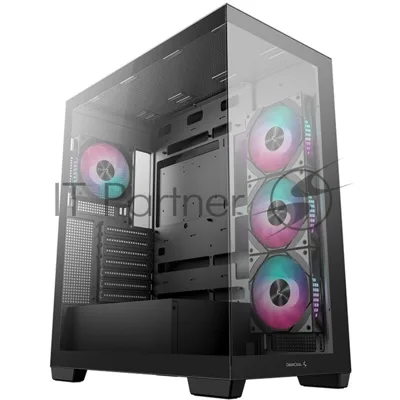 Компьютерный корпус Deepcool CG580 4F черный без БП ATX 6x120мм 3x140мм 2xUSB 3.0 audio bott PSU