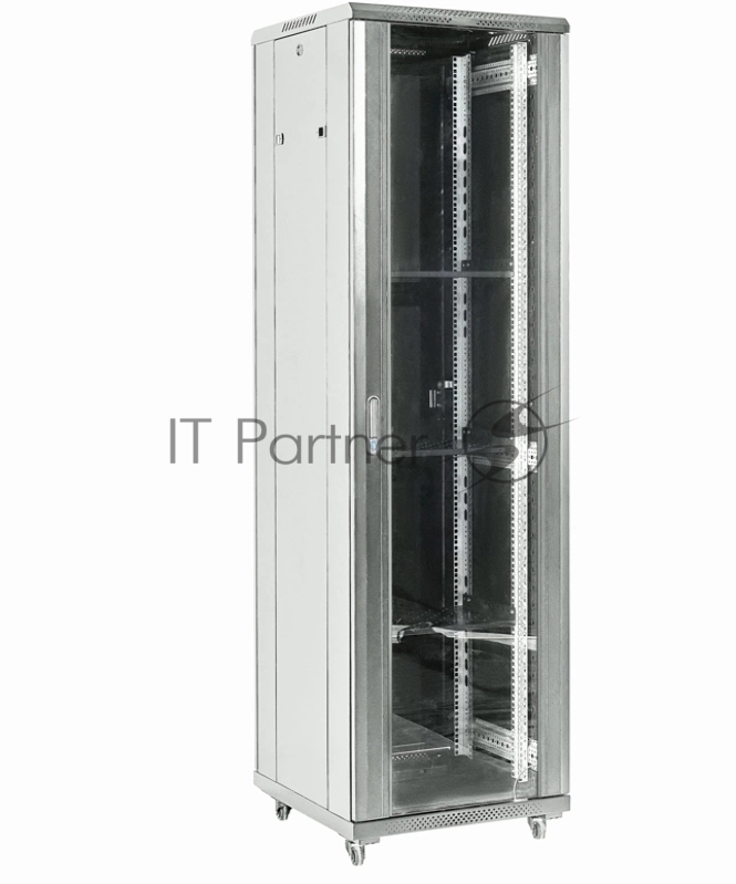 Напольный шкаф Rexant RAL 7035 19" 22U 600×600×1164 (ШxГxВ), дверь стекло, металлическая задняя дверь, боковые съемные стенки