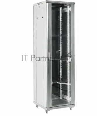 Напольный шкаф Rexant RAL 7035 19" 22U 600×600×1164 (ШxГxВ), дверь стекло, металлическая задняя дверь, боковые съемные стенки