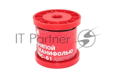 Припой с канифолью ПОС-61 Amperin S61-210R диаметр 2 мм 100 г.