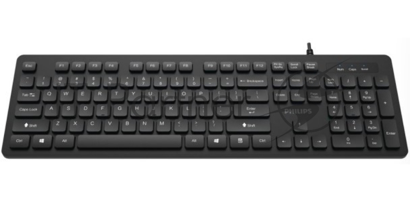 Клавиатура Philips SPK6264 проводная, USB Type-A, чёрный