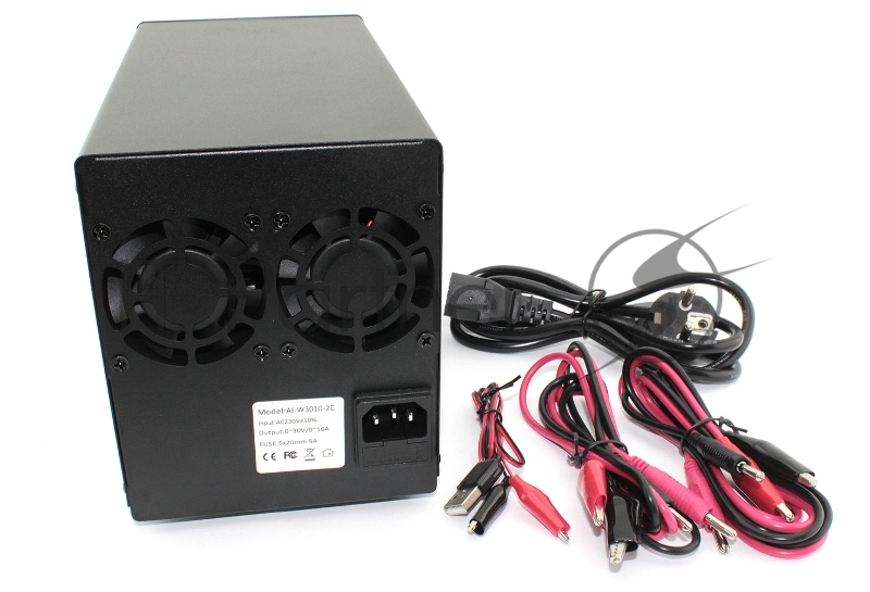 Лабораторный блок питания двухканальный Amperin AI-W3010x2C 30V, 10A, 0,6 кВт