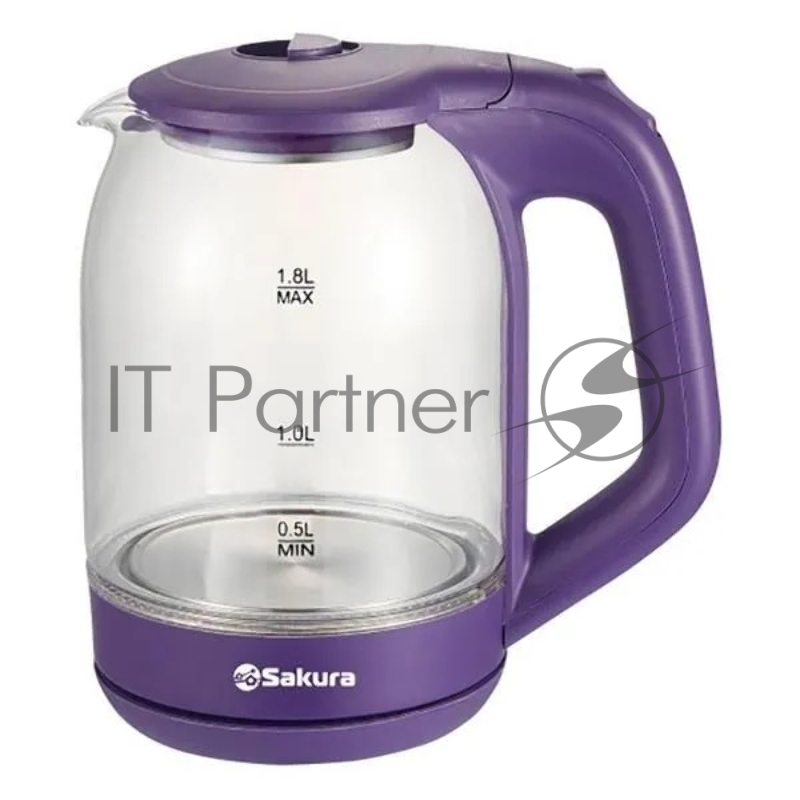 Чайник SAKURA SA-2736V 1.8 л, стекло точечная подсв