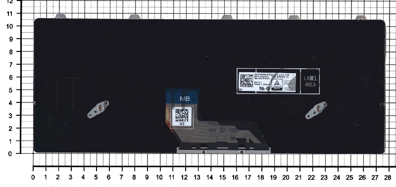 Клавиатура для ноутбука Dell Vostro 5301 черная с подсветкой