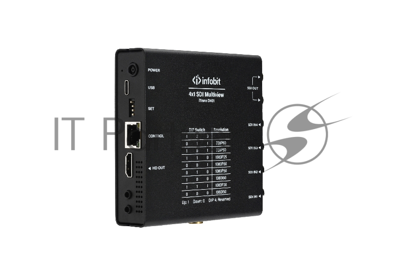 Коммутатор Infobit iTrans D401 4x1 3G SDI бесподрывный, с многооконностью