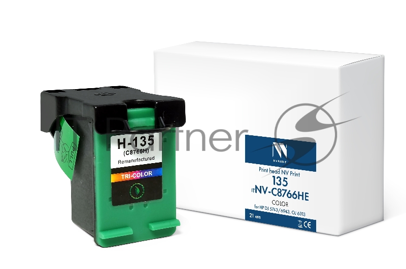 Картридж струйный NVPrint 135 (NV-C8766HE) Color для HP DJ 5743/6943, OJ 6313 (21мл) совместимый
