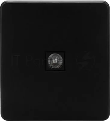 Розетка телевизионная Kranz ROUND TV с/у оникс