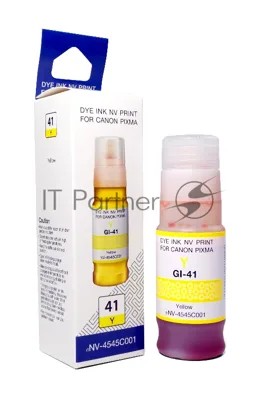 Чернила NVPrint GI-41 Y (NV-4545C001) для Canon Pixma G1420, G2420, G3420, G2460, G3460 (70 мл) Yellow (в коробке) совместимые