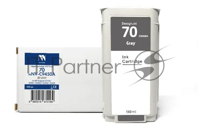 Картридж струйный NVPrint 70 (NV-C9450A) Gray для HP DesignJet Z2100/Z3100/Z3200/Z5200/Z5400 (130 мл) совместимый