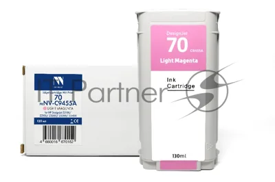 Картридж струйный NVPrint 70 (NV-C9455A) Light Magenta для HP DesignJet Z2100/Z3100/Z3200/Z5200/Z5400 (130 мл) совместимый