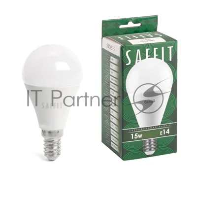 Лампа светодиодная SAFFIT SBC3715 LED 15Вт Е14 белый матовый шар
