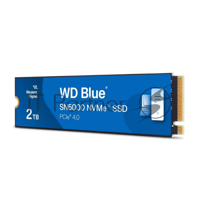 Накопитель SSD WD Blue SN5000 WDS200T4B0E, 2Tb, PCIe 4.0 x4, M.2 2280, NVMe, R/W 5150/4850