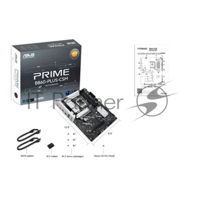 Материнская плата ASUS PRIME B860-PLUS-CSM, LGA1851, Intel B860, 4xDDR5, 4xSATA, 3xM.2, 2xPCIe x16, DisplayPort, HDMI, 1x2.5Gb LAN, USB Type-C, 3x3.5 мм, 7.1, ATX
