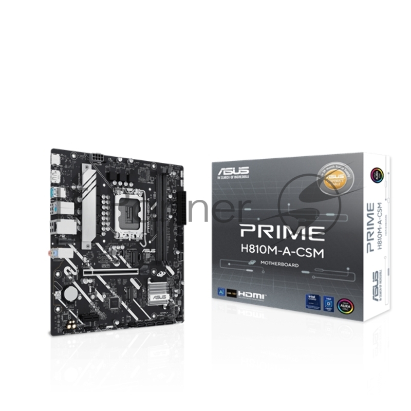 Материнская плата ASUS PRIME H810M-A-CSM, LGA1851, Intel H810, 2xDDR5, 4xSATA, 2xM.2, 1xPCIe 4.0 x16, DisplayPort, HDMI, 1x1Gb LAN, 3x3.5 мм, 7.1, microATX