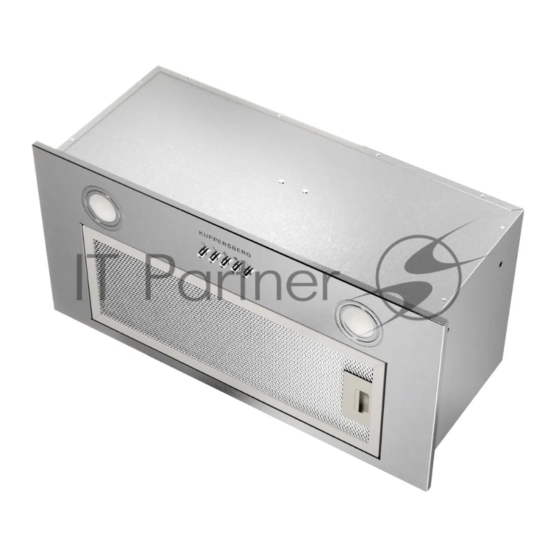 Встраиваемая вытяжка Kuppersberg INPUSH 60 X, High-Tech, 60 см, механическое управление, обратный клапан, 3 скорости, 780 м3/ч, периметральное всасывание, угольный фильтр KF-SC 2 (опция), уровень шума 62 дБ, нержавеющая сталь