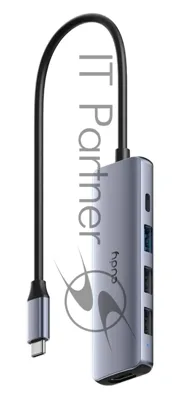USB-концентратор CUDY UH405, USB Type-C, HDMI, USB, адаптер/ USB Type-C
