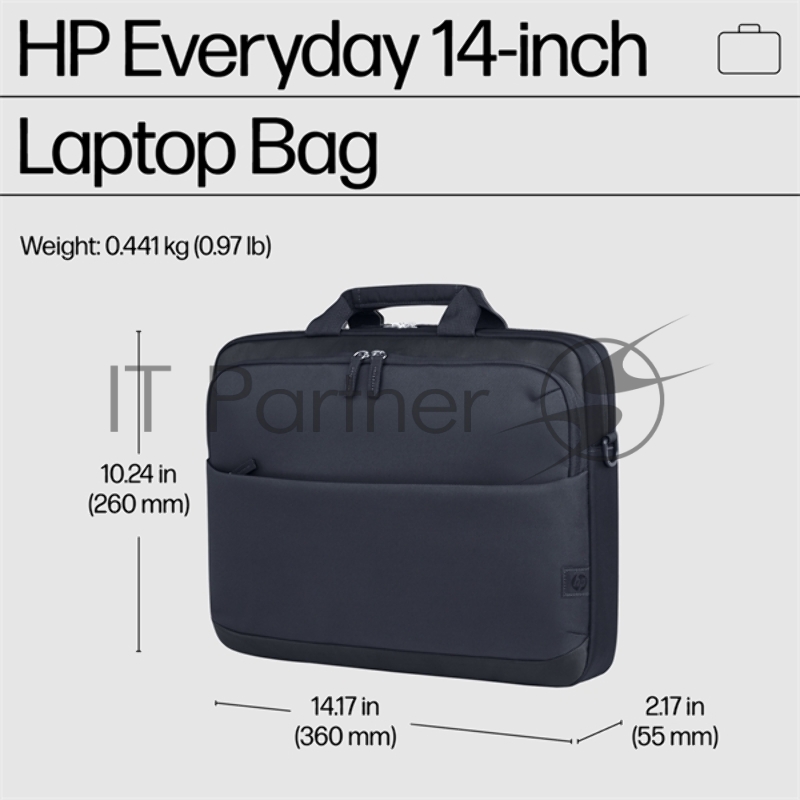 Сумка Case HP Everyday 14 Odyssey Gray Laptop Bag cons