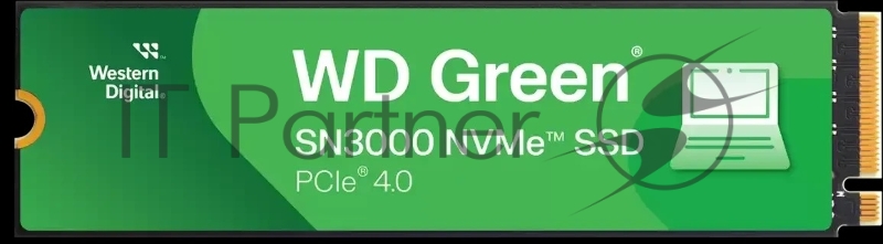 Накопитель SSD Western Digital WD Green SN3000, 1Tb M.2 2280, PCI-E 3x4, R/W - 5000/4200 MB/s