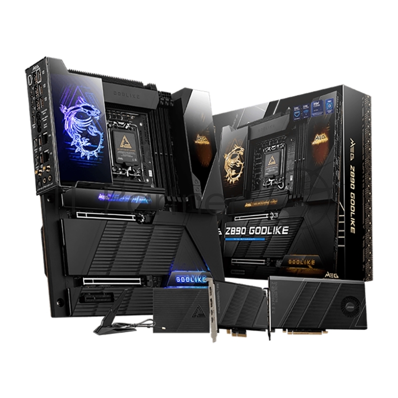Материнская плата MSI MEG Z890 GODLIKE, LGA1851, Intel Z890, 4xDDR5, 4xSATA, 6xM.2, 1xPCIe 5.0 x16, 1xPCIe 5.0 x8, USB Type-C, 2x10Gb LAN, Thunderbolt, 2x3.5 мм, 7.1, E-ATX