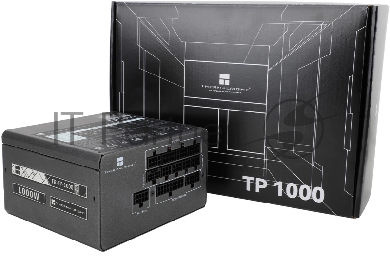 Блок питания Thermalright, 1000W 80+ Platinum (ATX, 3.0, PCIe 5.0, Full modular, 1x24(20+4)pin, 1xCPU 8(4+4)pin, 2xPCIe*2 8(6+2)pin, 1x12VHPWR PCIe 5.0 12+4pin 600мм, 6xSATA3, 4xMOLEX4pin, Active, 120x120мм, 150x140x86мм, APFC, OPP, OVP, OTP, OCP, SCP, UVP, черный)
