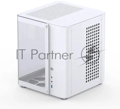Компьютерный корпус без блока питания JONSBO TK-1, Mini-Tower, TG, no fan, 1xUSB-A 3.2 + 1xUSB-C 3.2, mATX, mITX White