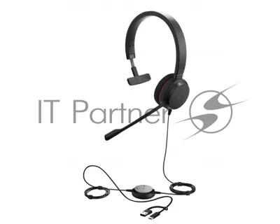 Гарнитура Jabra Evolve 20 MS Mono чёрный, проводная
