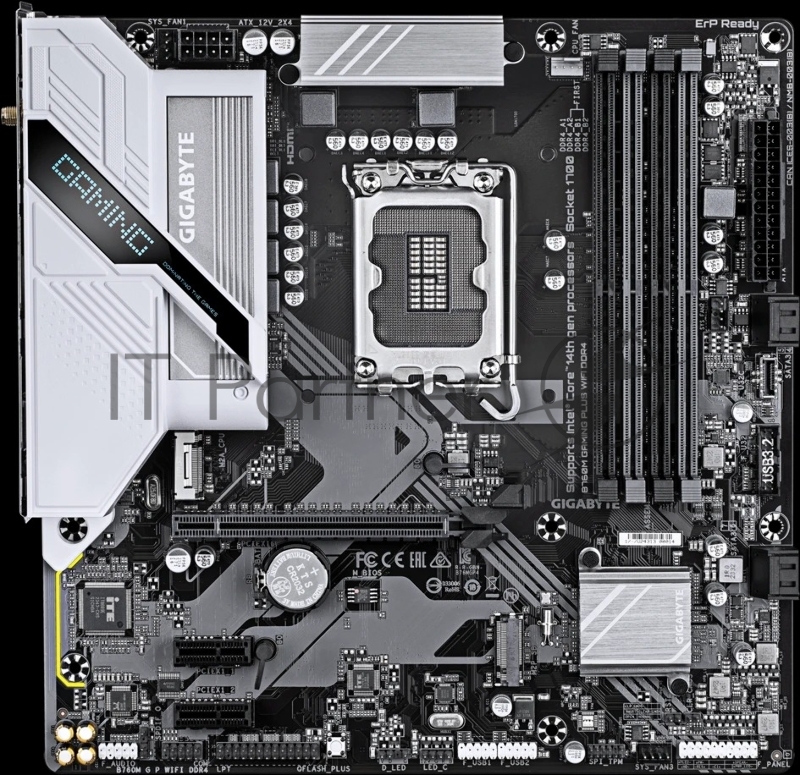 Материнская плата GIGABYTE B760M GAMING PLUS WIFI DDR4, LGA1700, Intel B760, 4xDDR4, 4xSATA, 2xM.2, 1xPCIe 4.0 x16, DisplayPort, HDMI, 1x1Gb LAN, USB, 3x3.5 мм, 7.1, microATX