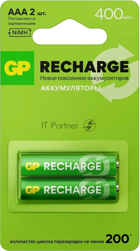 Аккумулятор GP Smart Energy 40AAAHCV-2CRSBC2 AAA NiMH 400mAh (2шт)