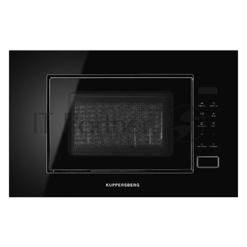 Встраиваемая микроволновая печь Kuppersberg HMW 620 B, объем 20 л, мощность 700 Вт, поворотный стол, High-Tech, 9 автоматических программ, гриль, сенсорное управление, черный