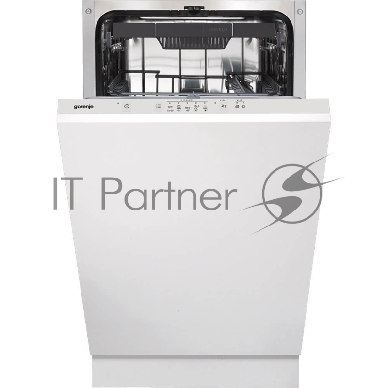 Посудомоечная машина встраиваемая Gorenje GV520D17S, загрузка 10 комплектов, стандартный мотор, регулировка верхней корзины по высоте, 3 корзины, кнопочное управление, звуковой сигнал завершения цикла, автооткрывание дверцы, половинная загрузка, полный AquaStop, энергоэффективность А+++, уровень шума 47 дБ, белый