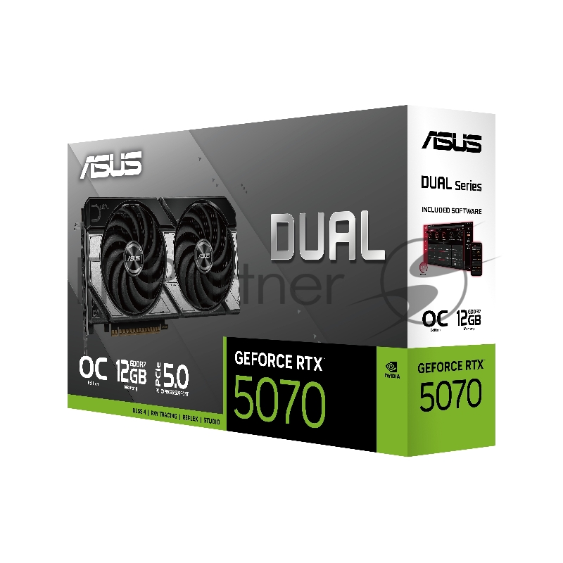 Видеокарта ASUS GeForce RTX 5070 Dual OC, 12 GB GDDR7, 192 bit, 3xDisplayPort, HDMI, GPU 2325 MHz