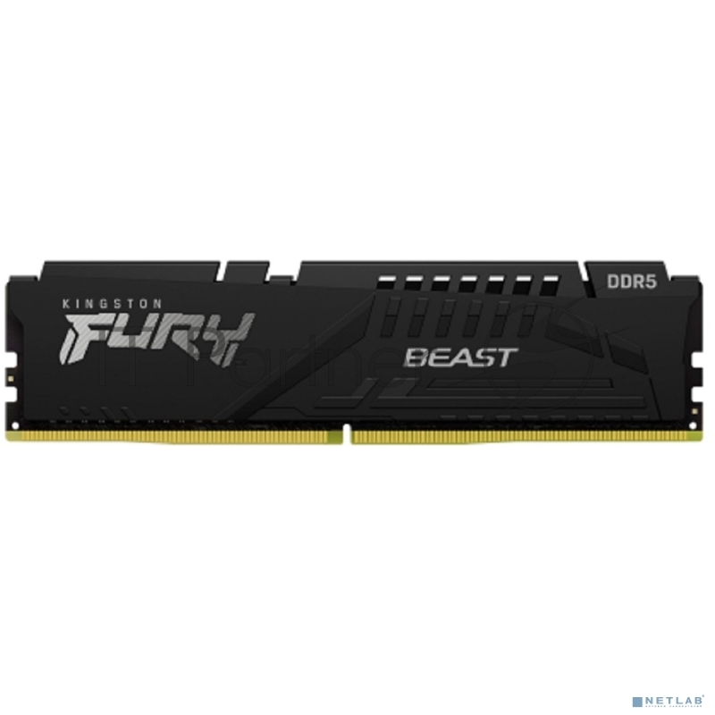 Оперативная память Kingston Fury Beast, DDR5, 64Gb (2x32 GB), 5600 MHz, CL36, радиатор, черный