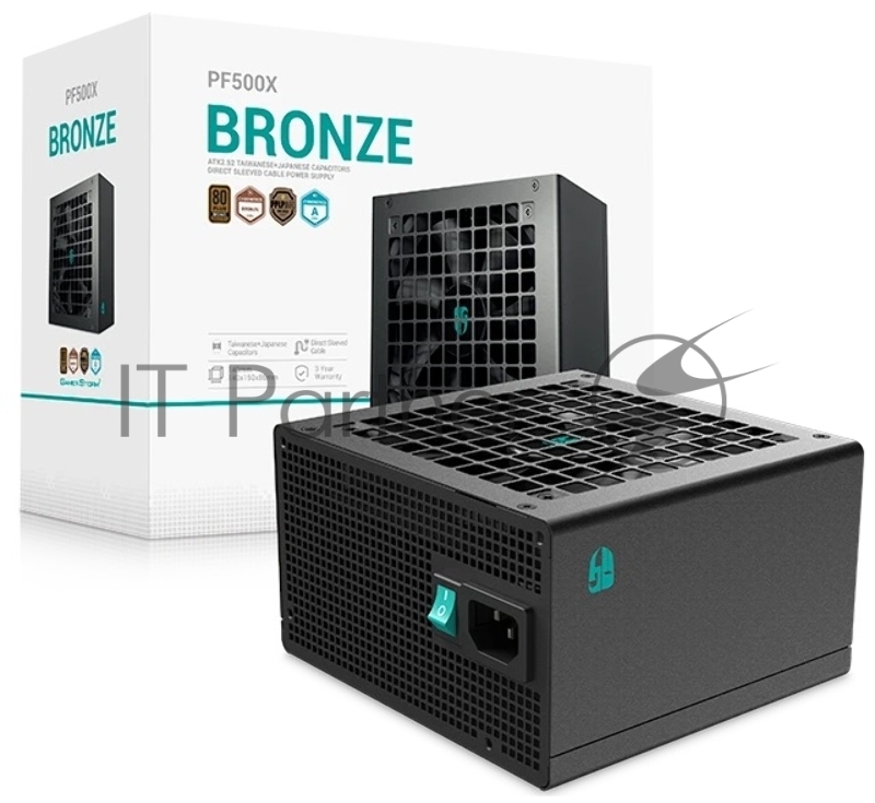 Блок питания Deepcool/GamerStorm PF500X 500W (ATX, 80 PLUS Bronze, APFC, 20+4P, 2xPCIe 6+2P, 2хMolex, 6xSATA, 12cm fan) (R-PF500X-HD0B-WGEU)