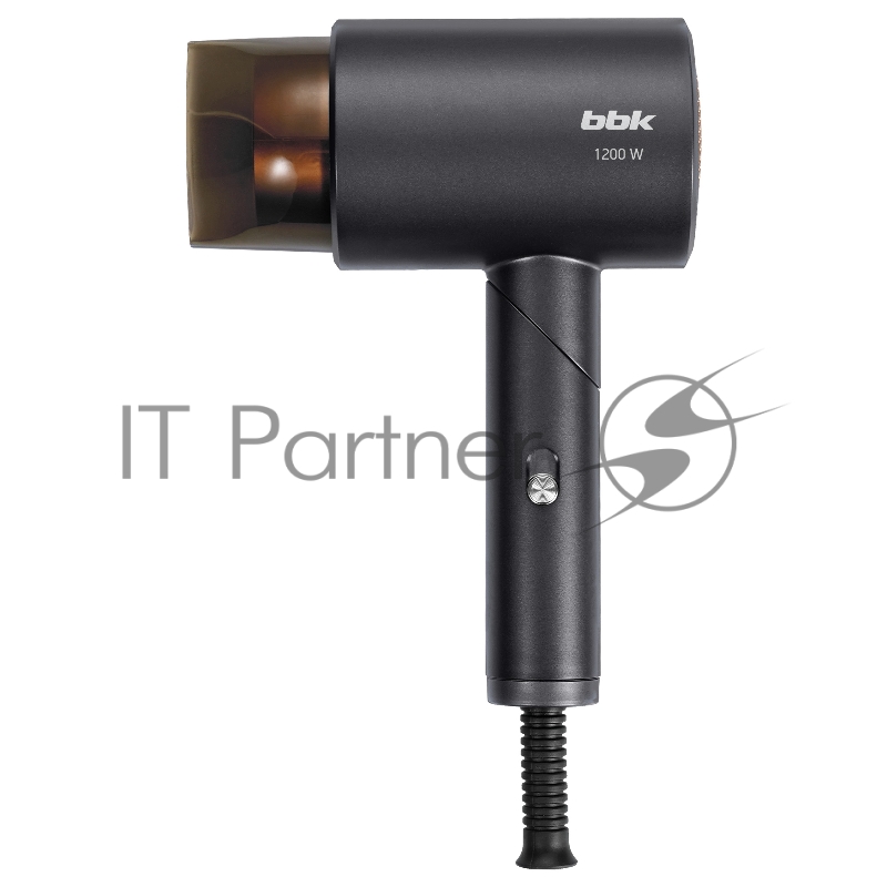 Фен BBK BHD1204 графит, 1200 Вт, компактный